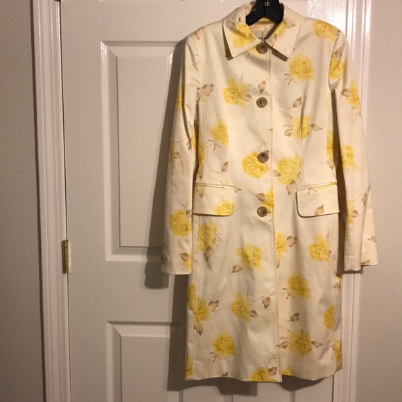 yellow floral coat